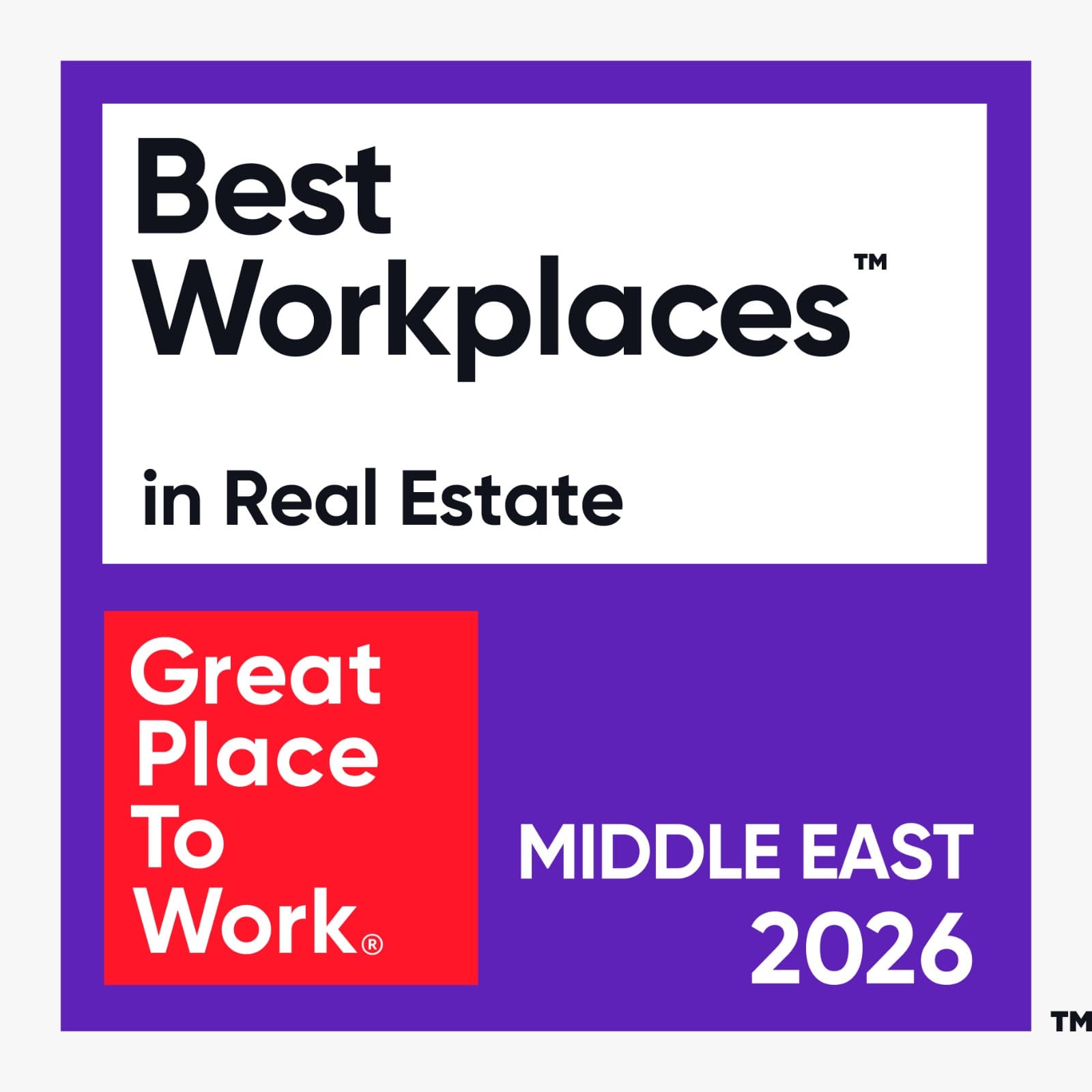 Great Place To Work — Best Workplaces in Real Estate Middle East 2026